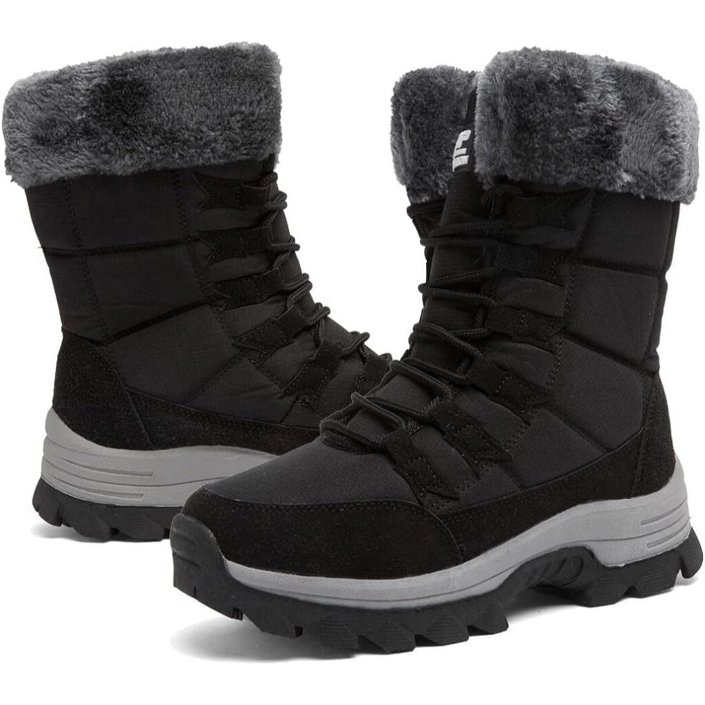 Womens Snow Boots Winter Fur Lined Waterproof Walking Boots Lightweight Outdoor